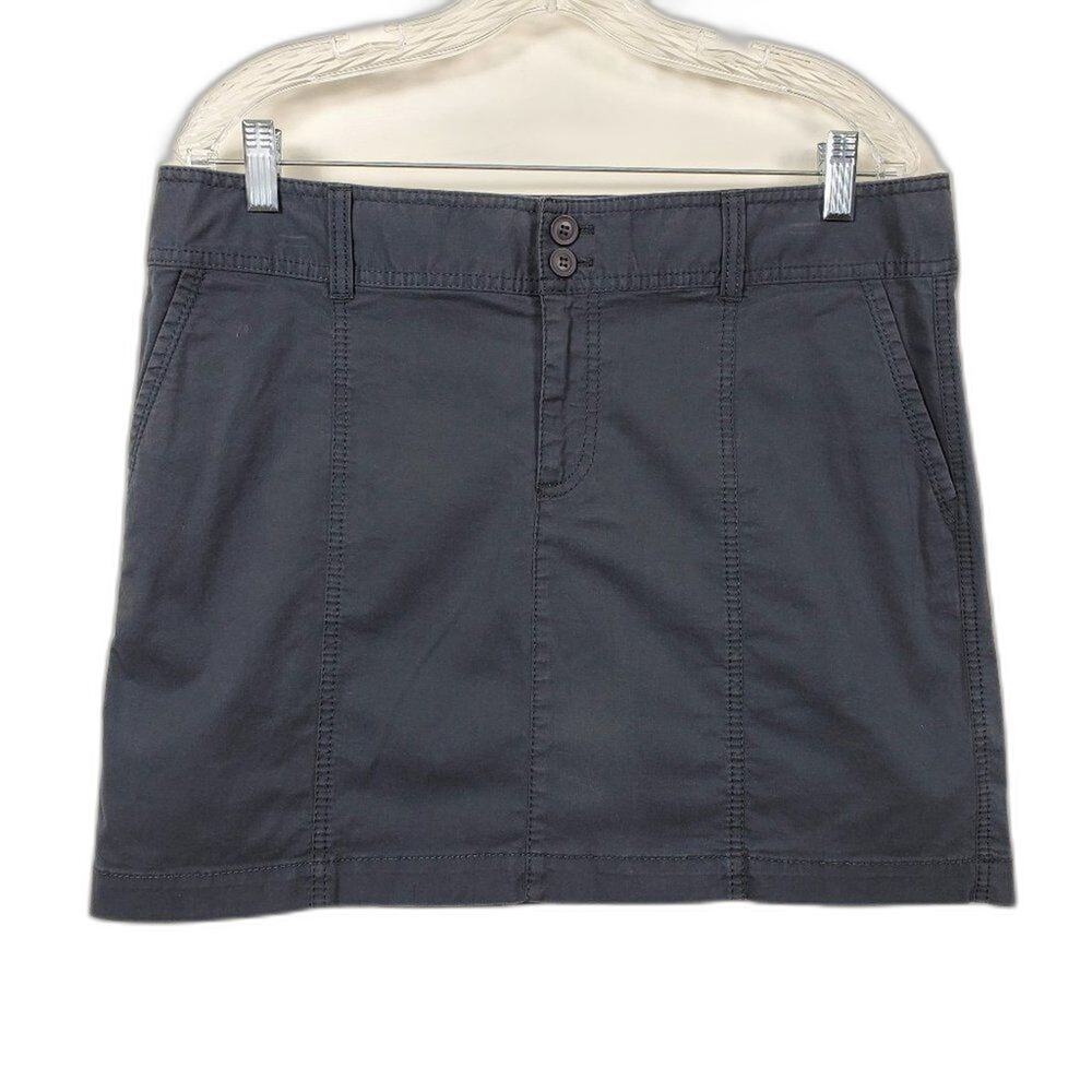 Caslon Mini Skirt Black Women Size 12 Cotton Stretch Casual Travel Classic